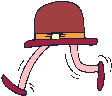Гифка шляпы. Шляпа анимация. Живая шляпа. Шапка анимация. Гифка со шляпой.
